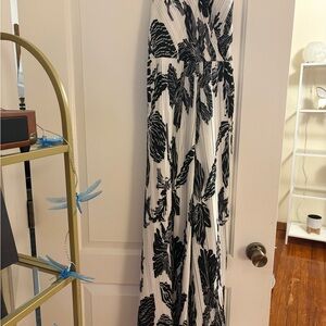 Black and White Floral Maxi Dress